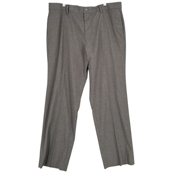 VAN HEUSEN Grey Patterned Weave Subtle Dress Trousers Mens 36 X 29 - Picture 1 of 8
